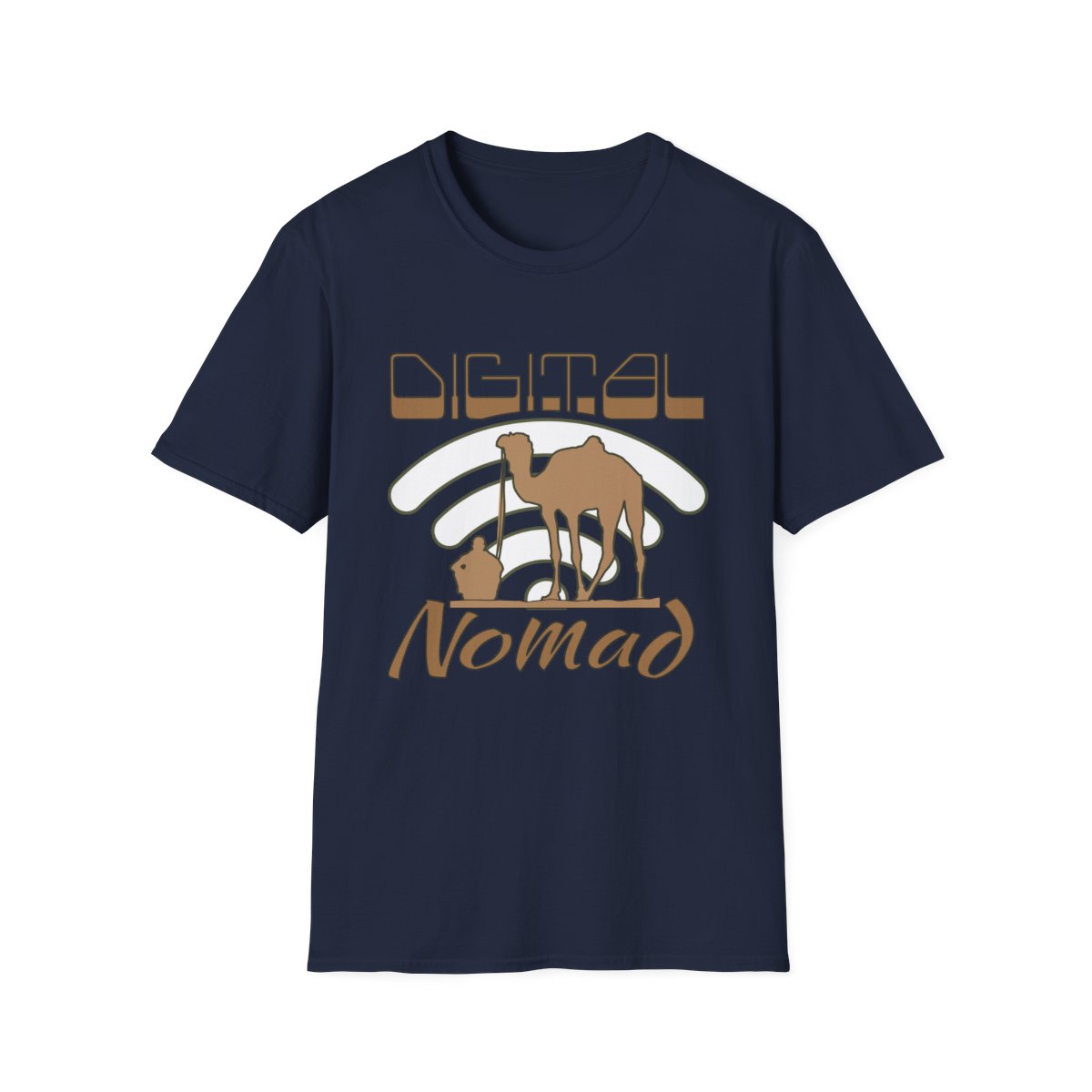 Laidback Digital Nomad T-shirt in navy blue.